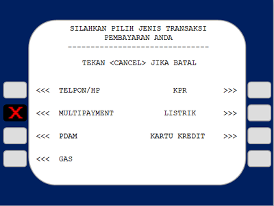 Menu MULTIPAYMENT